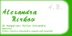 alexandra mirkov business card